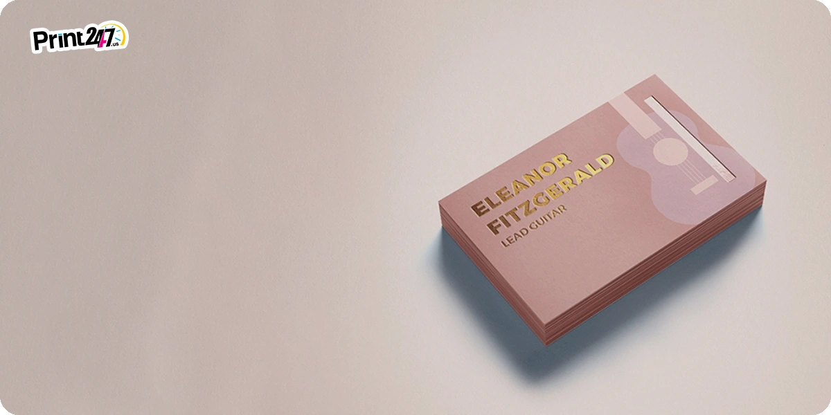 Shiny business card accents